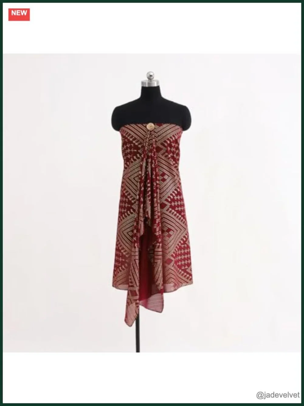1920s Floral Design Faux Assuit Foil Print Chiffon Scarf